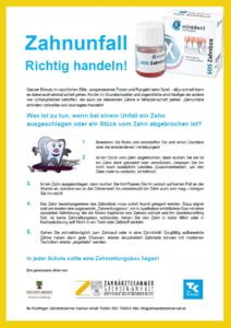 Plakat Zahnunfall